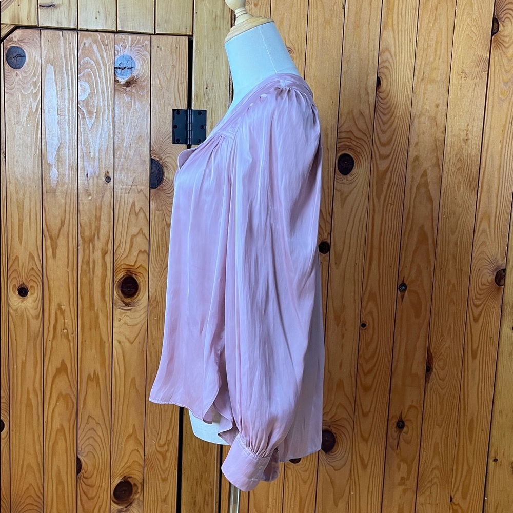 Zadig & Voltaire Light Pink Blouse Telia V-Neck - Picture 2 of 6